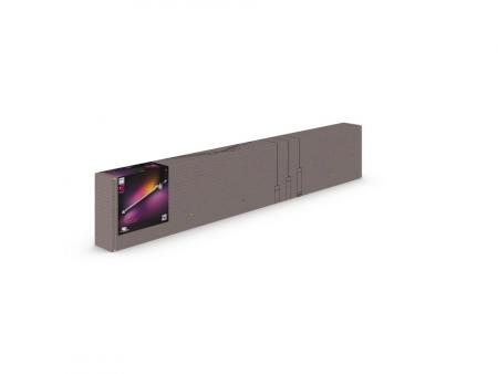Philips Perifo Basis-Set Wandleuchte weiß gerade (2 Spots, 1 Gradient Light Tube) RGBW multicolor Licht - inkl. Steckernetzteil, Weiß
