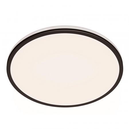 Flache Philips LED Deckenleuchte Ozziet schwarz dimmbar ø30cm 4000K neutralweißes Licht mit zwei Zonen