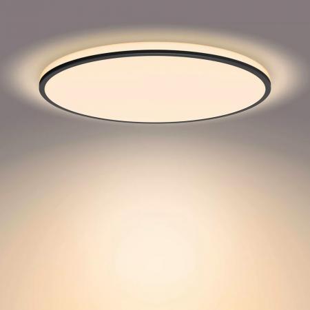 Philips Ozziet LED-Deckenleuchte 22W 2300lm 2700K warmweiß schwarz Ø400mm dimmbar