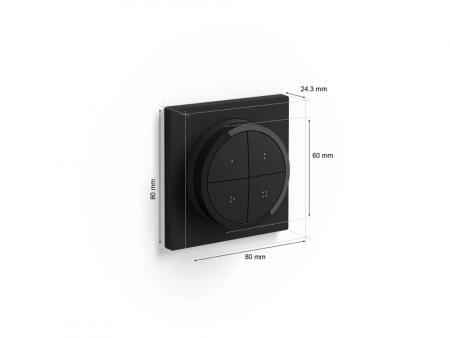 Philips Hue Tap Dial Switch Smart Lichtschalter 4 Tasten Dimmer Drehregler Schwarz