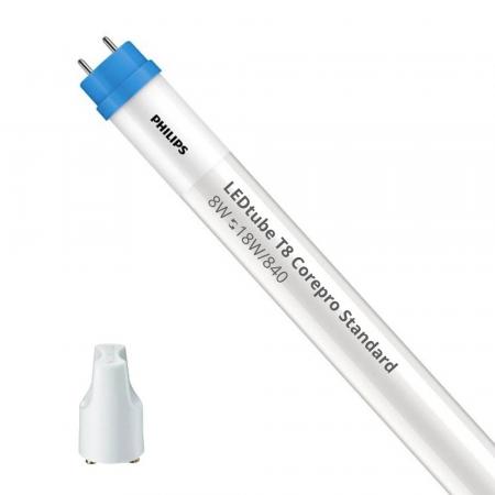 Philips CorePro LED-Röhre T8 8W wie 18W 800 lm 4000 K Neutralweiß 600 mm für KVG/VVG 230 V inkl. Ersatzstarter