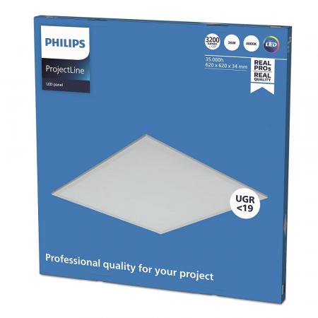 Philips ProjectLine Panel 6262 OC 36W 3200lm 4000K Neutralweiß 620×620mm UGR<19 Einlegepanel