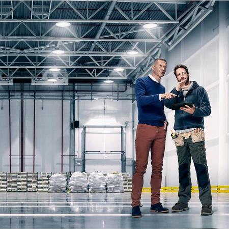 Philips CoreLine Hallenleuchte Gen5, 190 W, 31000 lm, 4000 K, DALI-regelbar, Breitstrahlend (WB), IP65, IK08 - BY122P G5 LED300S/840 PSD WB