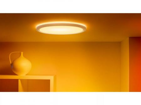 WIZ Smarte Superslim LED Deckenleuchte in Weiß WLAN/Wi-Fi Ø54cm RGBW leistungsstark für große Räume