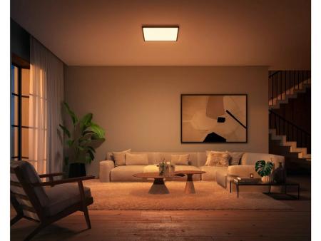 Philips Hue White Ambiance Panelleuchte Aurelle/ Zigbee oder Bluetooth in Schwarz 60x60cm