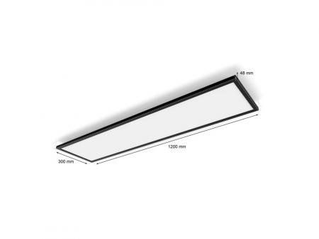 Philips Hue White Ambiance Panelleuchte Aurelle 120x30cm / Zigbee oder Bluetooth in Schwarz