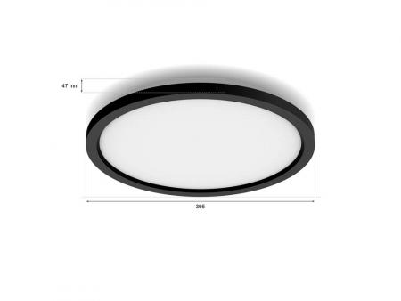 Philips Hue White Ambiance Panelleuchte Aurelle rund / Zigbee oder Bluetooth in Schwarz
