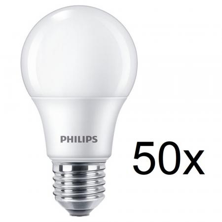 50x Standard E27 PHILIPS CorePro LED-Lampen 8W wie 60W Warmweiß - XXXL-Sparpack