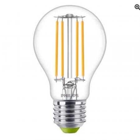 PHILIPS MASTER UltraEfficient LED A60 E27 2,3W wie 40W 485lm 3000K Warmweiß klar nicht dimmbar