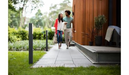 Philips Wegeleuchte Stratosphere Ultra-Efficient in Anthrazit 4000K kühlweißes Licht, IP44