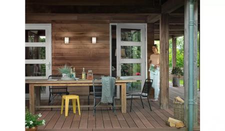 Philips Outdoor Wandleuchte Python Ultra Efficient Edelstahl 3,8 W mit warmweißem Licht IP44