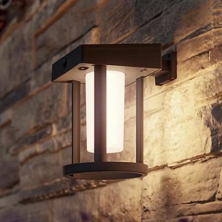 Philips LED Solar Wandleuchte Camill Schwarz/Weiß Ultra-Efficient
