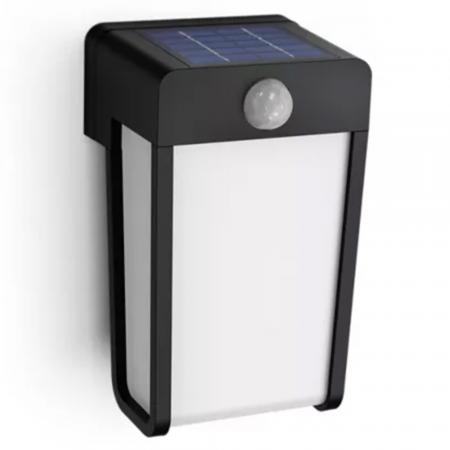 Philips LED Solar Wandleuchte Shroud Schwarz/Weiß