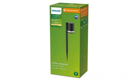 Philips LED Solar Erdspießleuchte Fyce I Schwarz 1,5W IP44