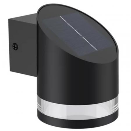 Philips LED Solar Wandleuchte Fyve II Schwarz 1,5W IP44