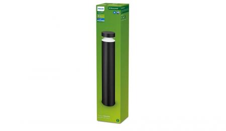 Philips Wegeleuchte Laven in Schwarz 4000 Kelvin kühlweißes Licht, IP44 wetterfest