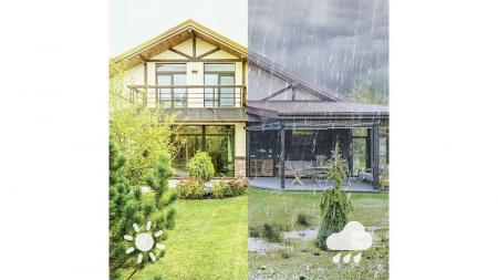 Philips LED Solar Wandleuchte Camill Schwarz/Weiß Ultra-Efficient