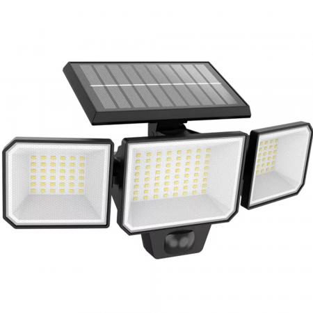 Philips LED Solar Wandleuchte Nysil Schwarz 3x 2,9W IP65 mit Bewegungsmelder
