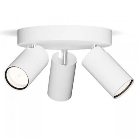 Philips 3er Deckenstrahler Idris in Weiß IP44 - Badezimmer geeignet, dimmbar mit 3 x GU10 Fassung