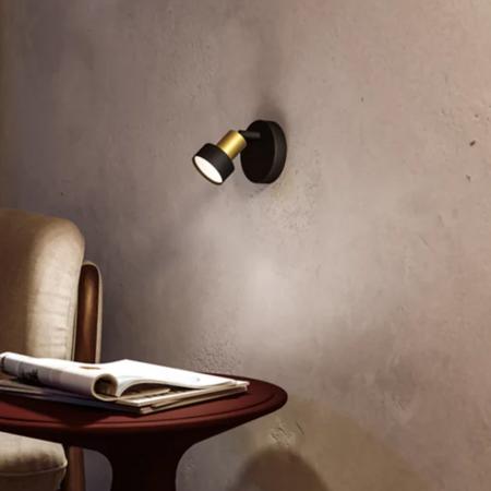 Philips 1er Conduit Decken-/Wandspot in Schwarz/Gold mit 1 x GU10 Fassung IP20
