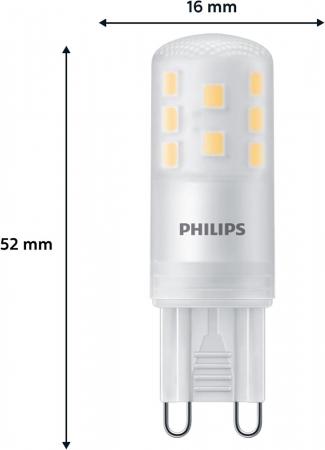 3er Set Philips LED Capsule 3,7W wie 40W 470lm 2700K G9 Warmweiß 320° matt nicht dimmbar