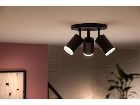Philips Hue White & Color Ambiance Fugato 3-er Spot in schwarz