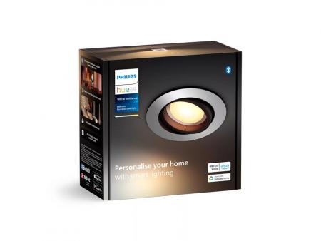 Philips Hue White Ambiance Einbauspot schwenkbar in Aluminium IP20