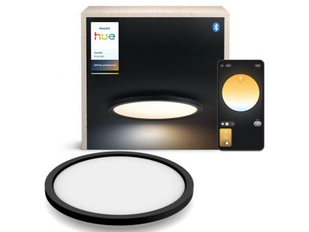 Philips Hue White Ambiance Panelleuchte Aurelle rund / Zigbee oder Bluetooth in Schwarz
