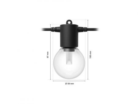 Philips  Hue Festavia Globe Lichterkette Erweiterung für den Außenbereich, 21 m, IP65
