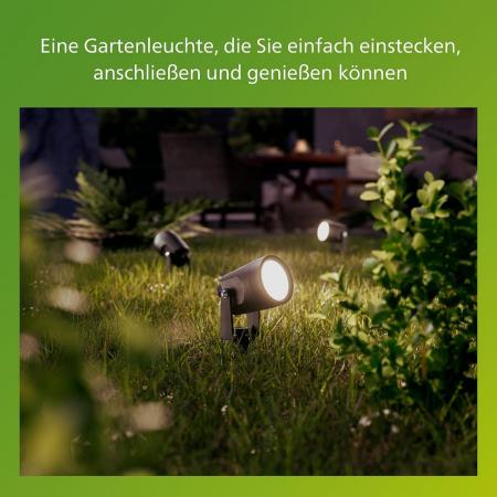 Philips GardenLink Niedervolt-Spot Reuel Erweiterung in Schwarz warmweißes Licht IP44