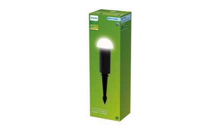Philips Outdoor GardenLink Niedervolt-Sockelleuchtei Edwina in Schwarz IP67 wasserfest - warmweißes Licht