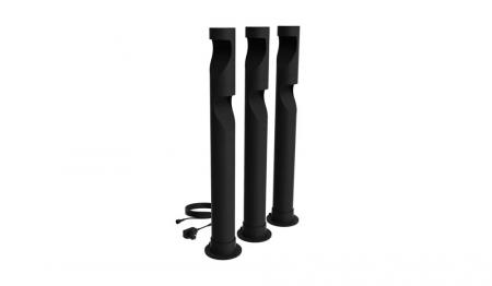 Philips 3er-Set Desi Outdoor GardenLink Niedervolt-Sockelleuchtein schwarz IP67 wasserfest - warmweißes Licht