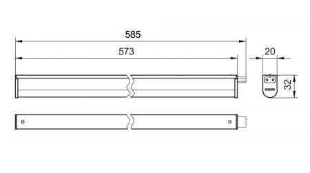 60cm Philips ProjectLine LED Küchenunterbauleiste 6,5W 3xCCT umschaltbare Farbtemperatur