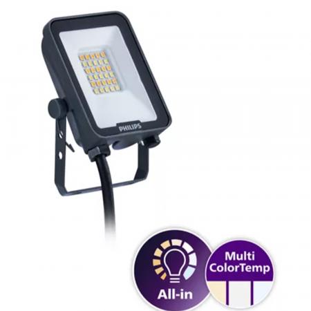 Philips LED-Scheinwerfer BVP167 10W IP65 umschaltbare Farbtemperatur warm- bis kaltweiß