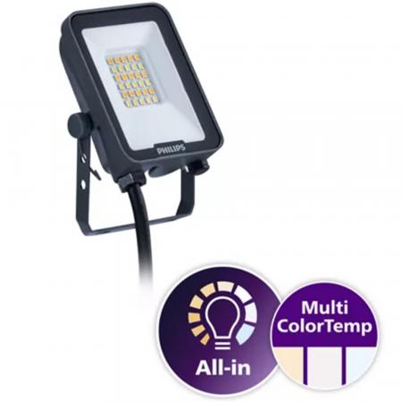 Philips LED-Scheinwerfer BVP167 20W IP65 umschaltbare Farbtemperatur warm- bis kaltweiß