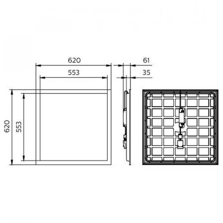 Philips CoreLine Panel Gen6 625×625 Multi-Lumen 22–31W 2900–4300lm 3000–4000K Neutralweiß UGR19