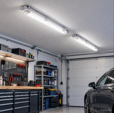 60cm Philips Ledinaire Feuchtraumleuchte Leergehäuse WT050C für 1× T8 LED-Röhre IP65 IK08 Grau