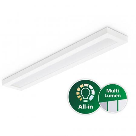 Aktion: Nur noch angezeigter Bestand verfügbar:    Philips - CoreLine Anbauleuchte, All-in, 38.5 W, 23 W, 200x1200 mm, 3600 lm, 4500 lm, 6000 lm, 4000 K