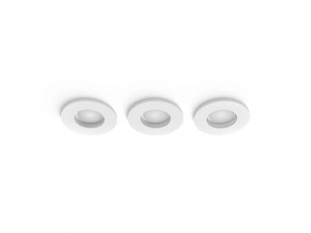 3er Set Philips Hue White Ambiance LED Einbauleuchte Adore in Weiß Bluetooth & ZigBee IP44 Bad geeignet