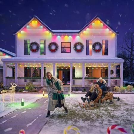 Philips Hue Festavia Lichterkette 9m Erweiterung 16 Lichtpunkte, weiß für außen RGB IP65