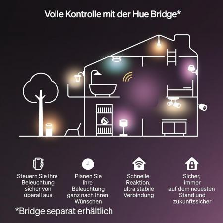 Philips Hue Essential 5-Meter-LED-Lightstrip, RGB, flexible Innenbeleuchtung, App- und Sprachsteuerung, kompatibel mit Alexa, Google Assistant und Apple Home