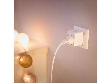 Philips WiZ Smart Plug PowerMeter – Smarte WLAN-Steckdose Typ F 2300W 10A, Matter, Energiemessung