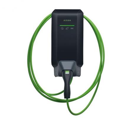 KEBA KeContact P40 Pro 22 kW, 3-phasig, 6 m Typ-2-Kabel, Schwarz, LTE, WLAN, LAN, Bluetooth, RFID, MID, Hersteller-Art.-Nr. 131.743