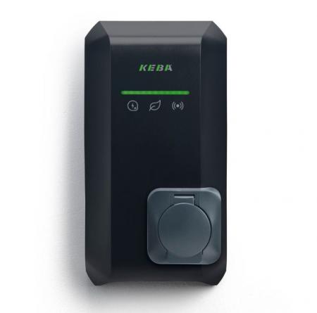 KEBA KeContact P40 Pro Socket 22 kW, 3-phasig, Typ-2-Steckdose, Schwarz, WLAN, LAN, RFID, MID, Hersteller-Art.-Nr. 140.229