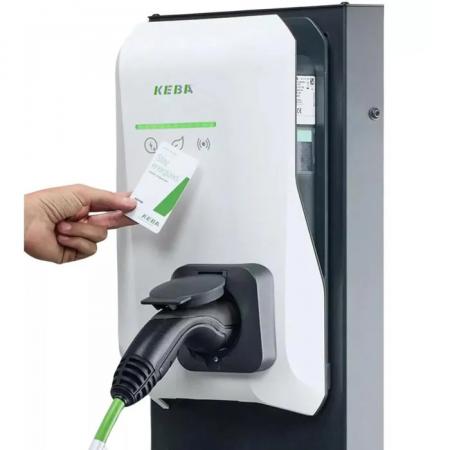 KEBA KeContact P40 Pro 22 kW, 3-phasig, Typ-2-Steckdose, Weiß, WLAN, LAN, LTE, Bluetooth, RFID, MessEV, Hersteller-Art.-Nr. 140.234