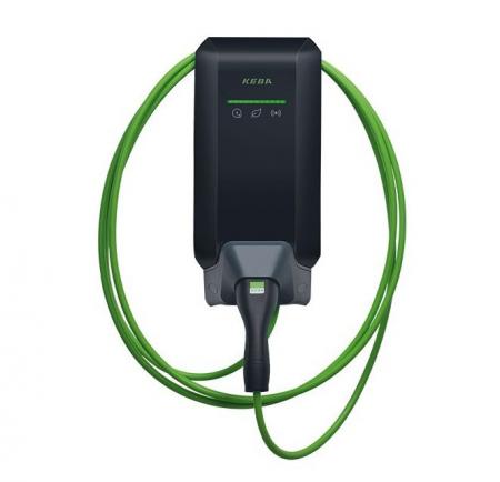 KEBA KeContact P40 Smart 11 kW, 3-phasig, Typ 2 Ladekabel 6 m, Schwarz, Hersteller-Art.-Nr. 144014