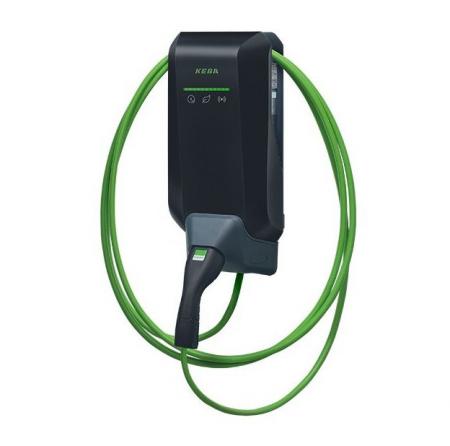 KEBA KeContact P40 Smart 11 kW, 3-phasig, Typ 2 Ladekabel 6 m, Schwarz, Hersteller-Art.-Nr. 144014