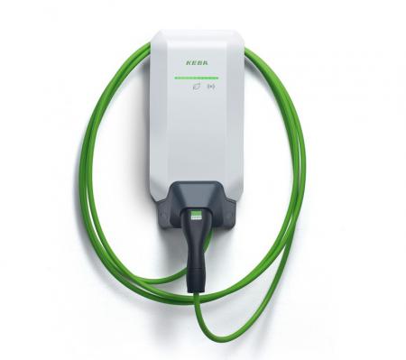 KEBA KeContact P40 Smart 11 kW, 3-phasig, Typ 2 Ladekabel 6 m, Weiß, MID, Dienstwagen, Hersteller-Art.-Nr. 144591