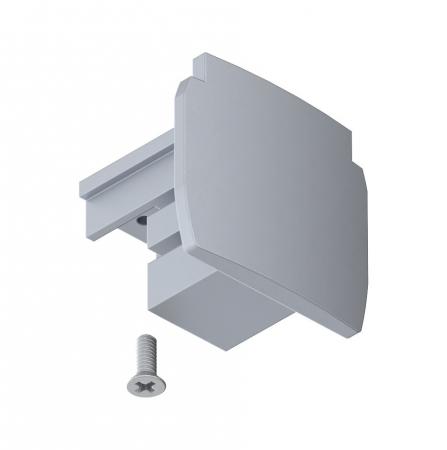 Paulmann 91382 ProRail3 Endkappe 1er Pack Silber Kunststoff 3-Phasen
