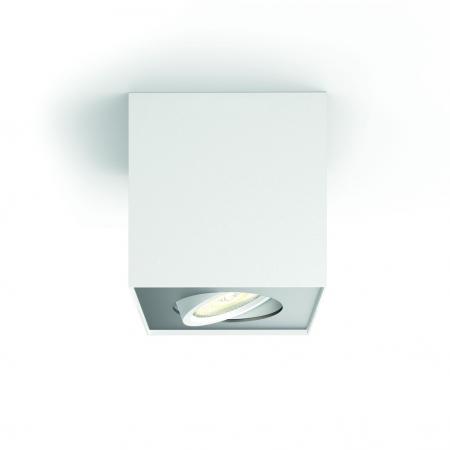 Puristischer Philips myLiving Box LED Deckenstrahler schwenkbar Warm Glow in Weiß